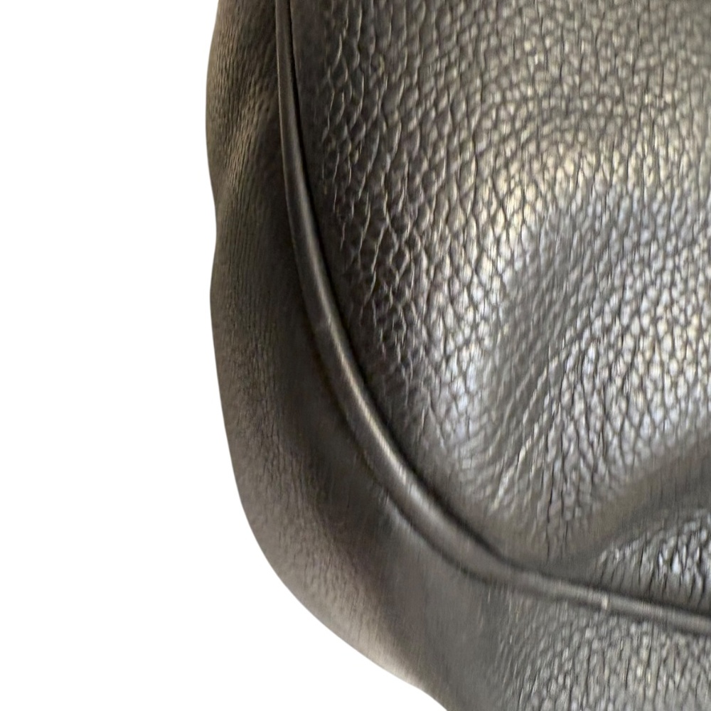 Gucci vintage black pebbled leather messenger bag - Picture 6 of 14